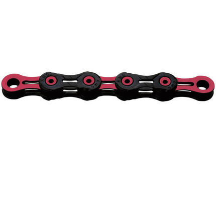 KMC DLC 11-fach Fahrradkette, 118 Glieder, Black/Pink, gewachst, 1/2"x11/128"...