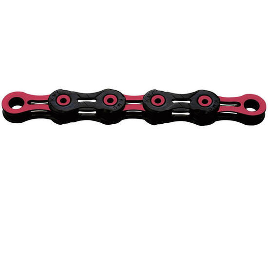 KMC DLC 11-fach Fahrradkette, 118 Glieder, Black/Pink, gewachst, 1/2"x11/128"...