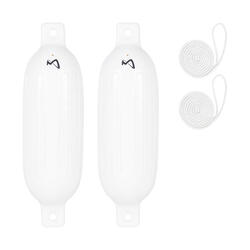 Pare-Battage Dura Lot de 2 avec Corde, ø 11 cm | 40 cm long, Bateau Yacht