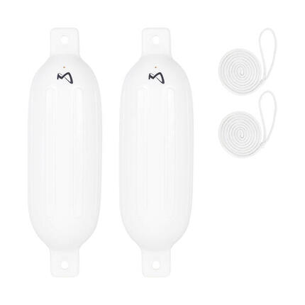 Pare-Battage Dura Lot de 2 avec Corde, ø 11 cm | 40 cm long, Bateau Yacht