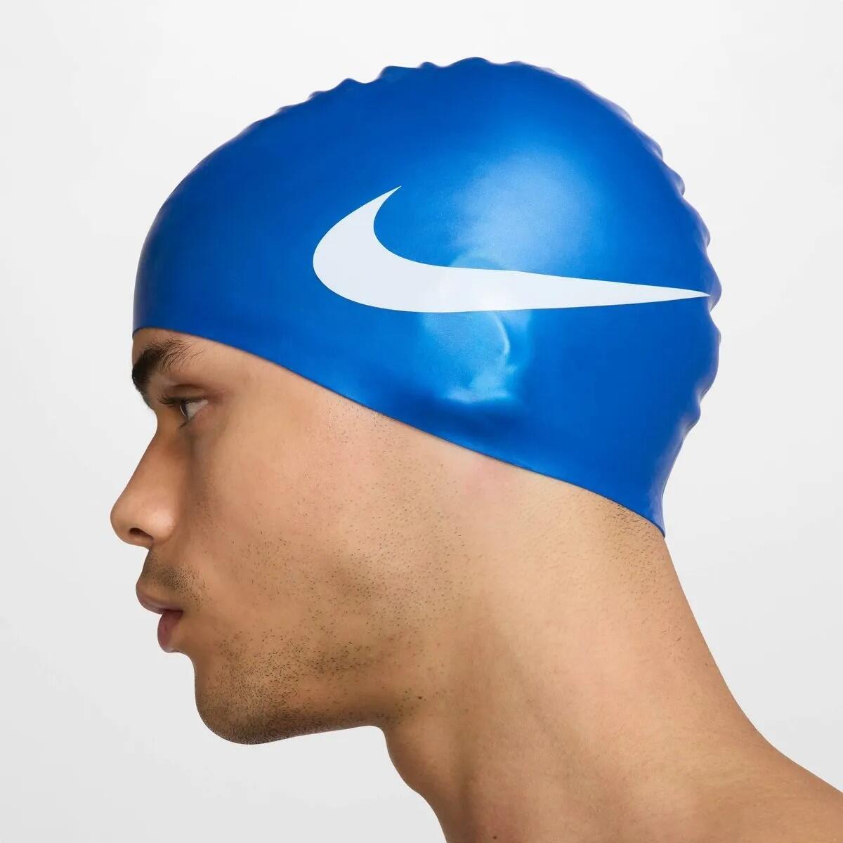 Bonnet de Bain Nike Swim Big Swoosh Bleu 4/4