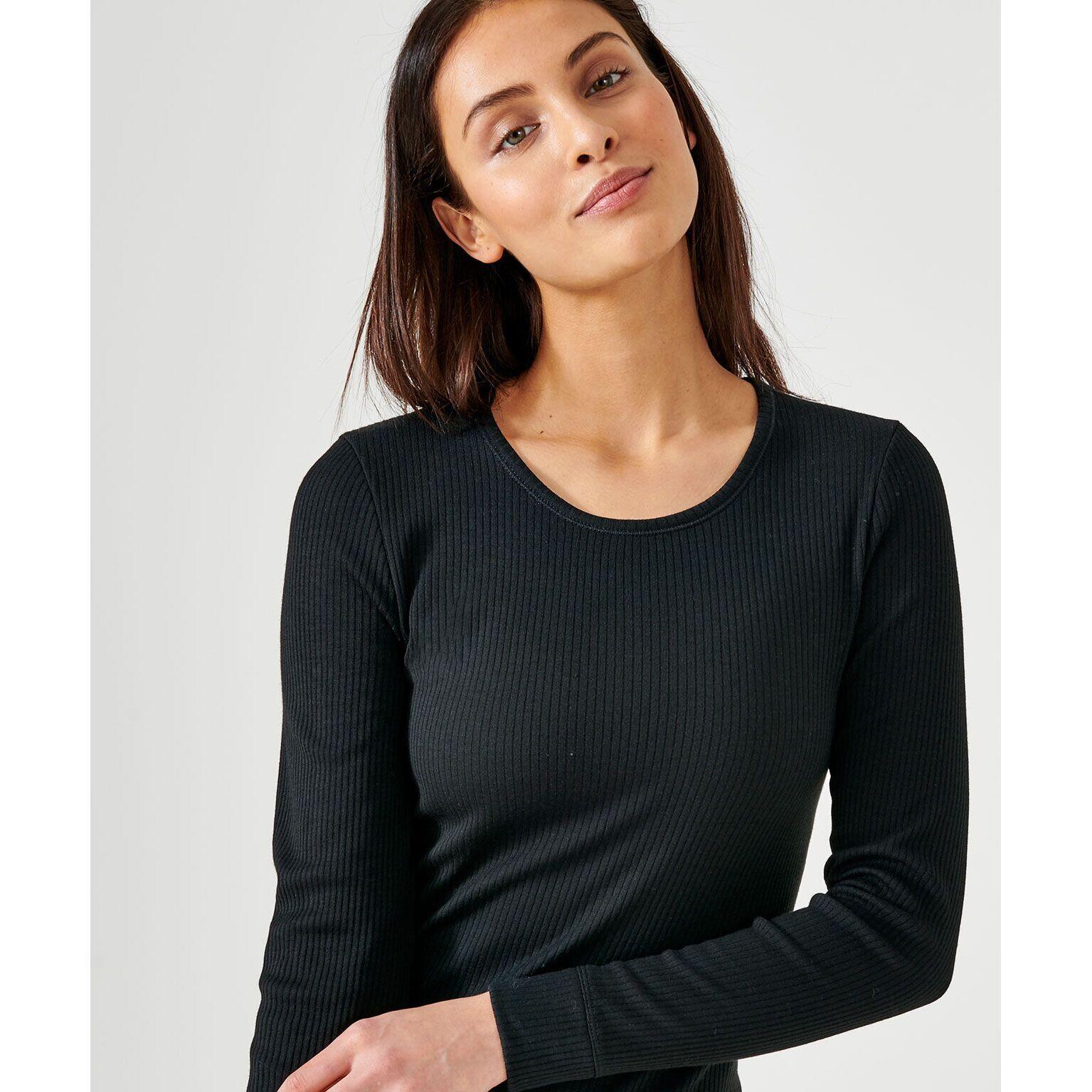 T-shirt manches longues col rond femme Damart Thermolactyl 4/4