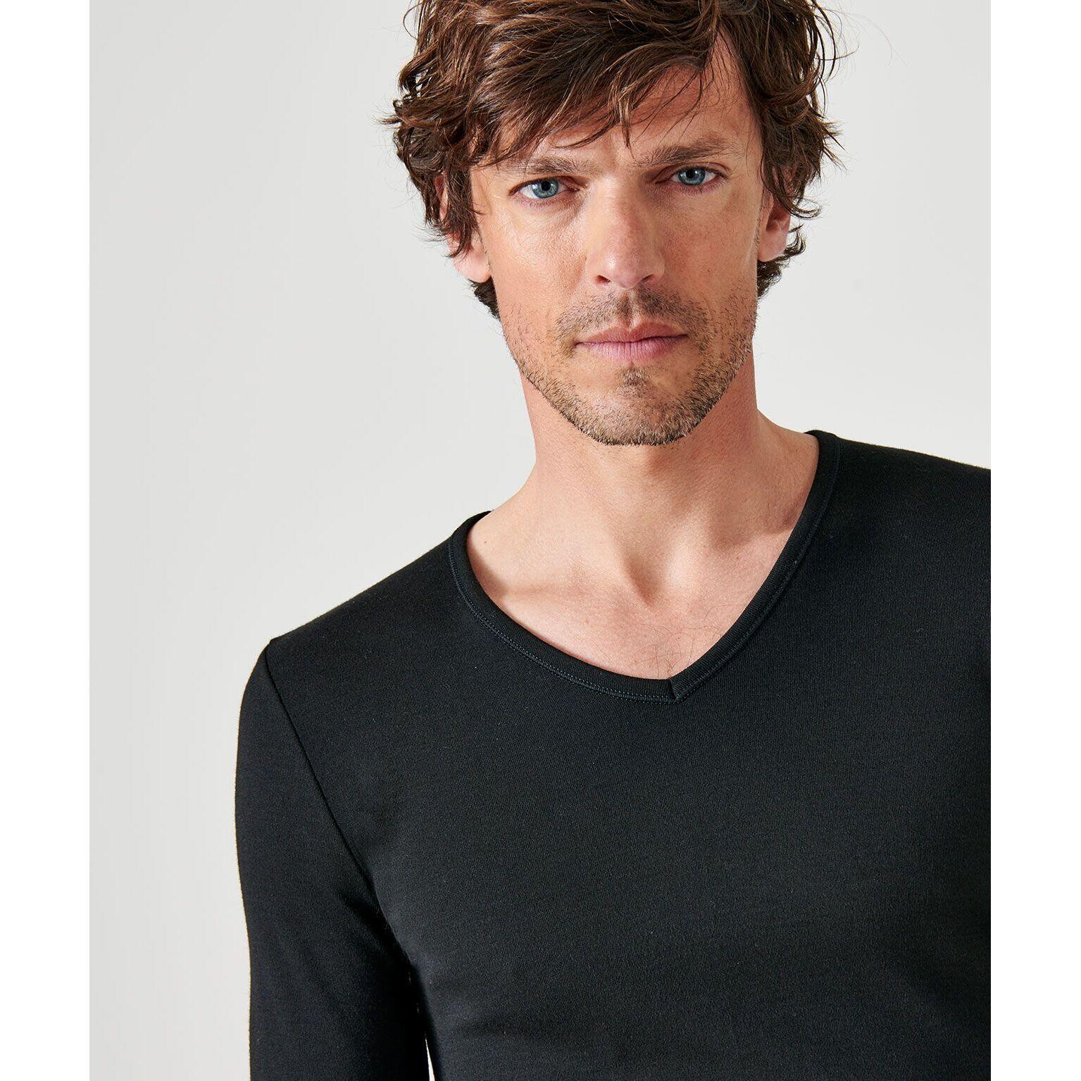 T-shirt manches longues col V Damart Thermolactyl 4/4