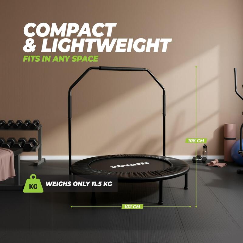 VirtuFit Trambulina Fitness pliabila cu maner - negru - 100 cm