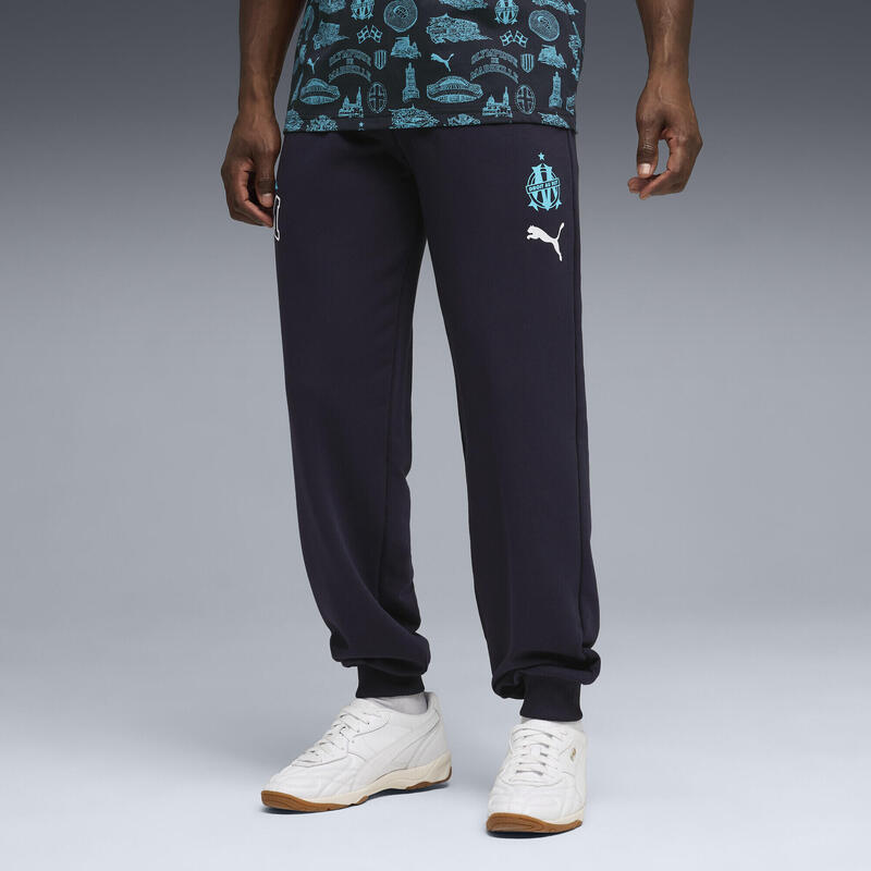 Pantalon bărbați buzunar lateral, talie medie Ftblculture Olympique De Marseille