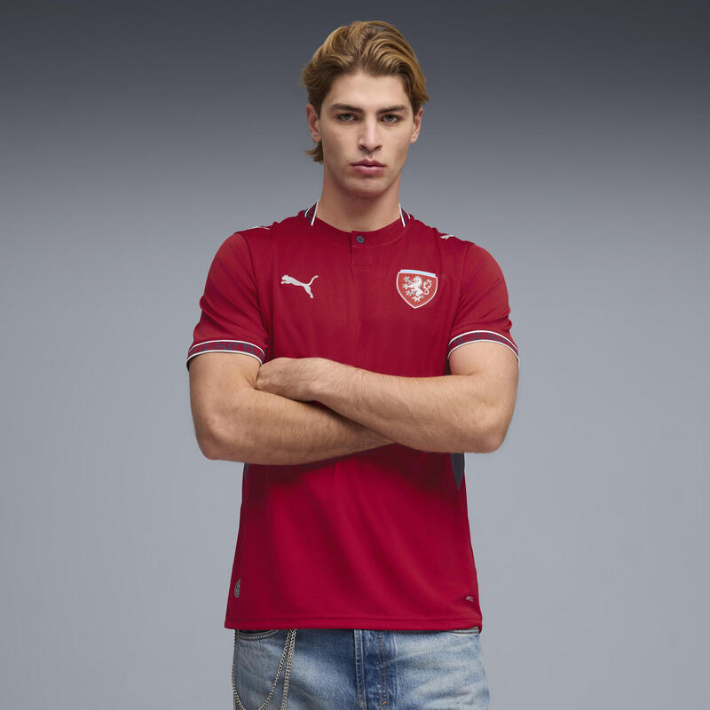 Tricou fotbal bărbați mânecă scurtă ventilație Heimtrikot 2026, roșu PUMA