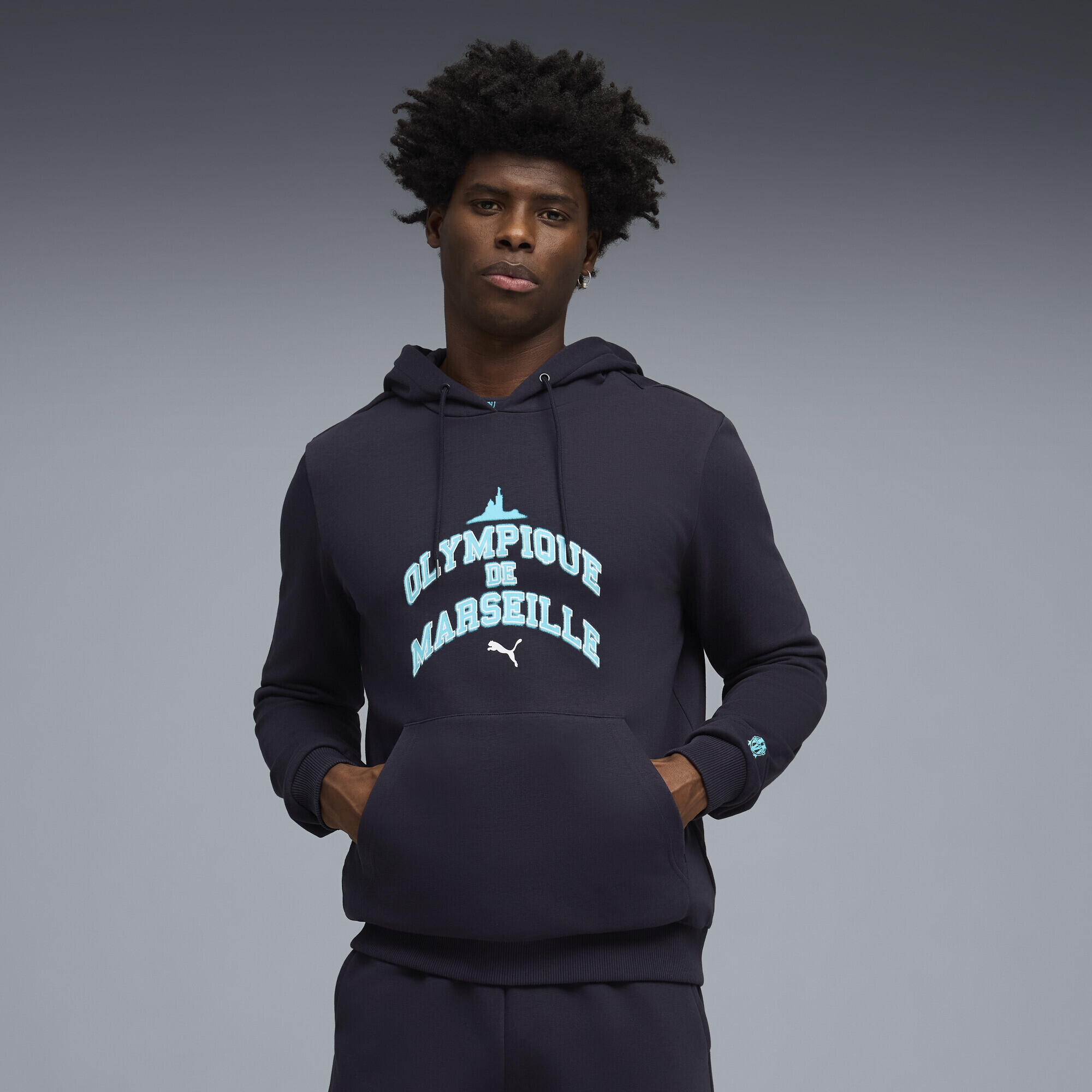 Felpa con cappuccio Olympique de Marseille FtblCulture da uomo PUMA 2/5