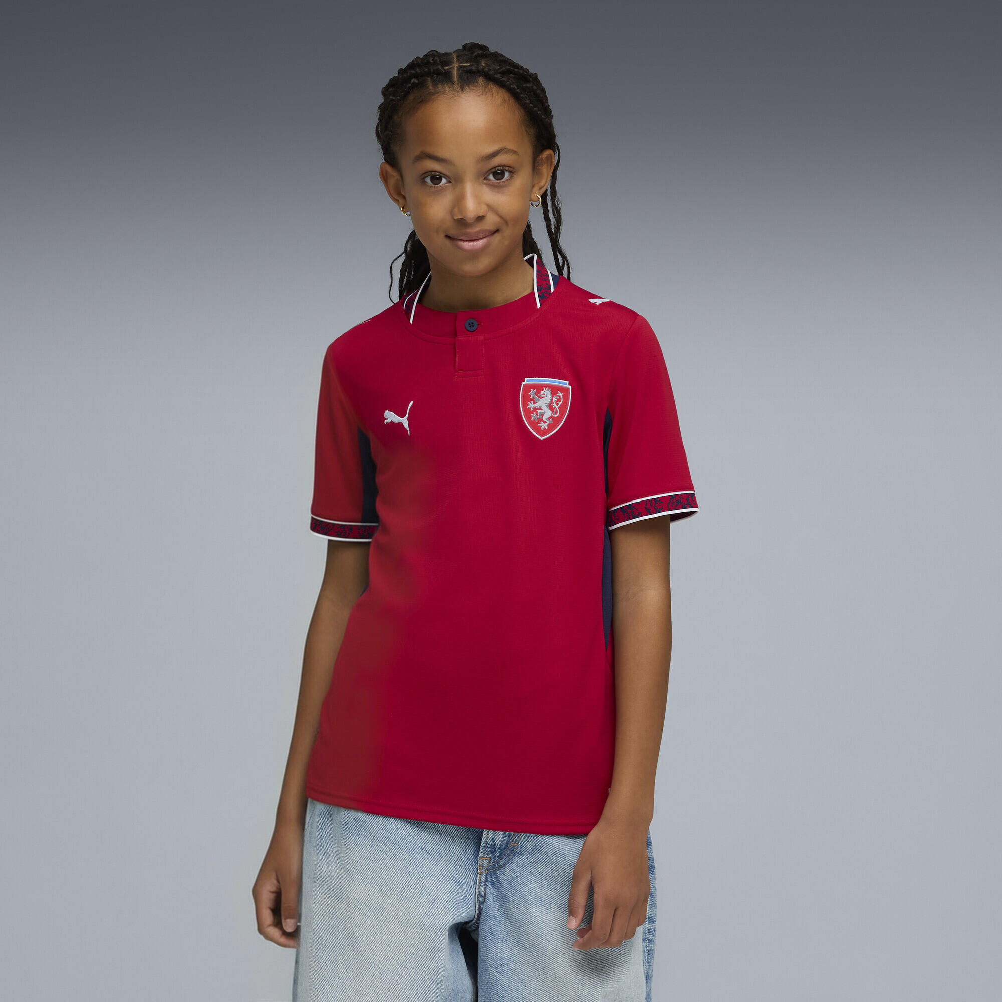Młodzieżowa koszulka domowa reprezentacji Czech 2026 PUMA