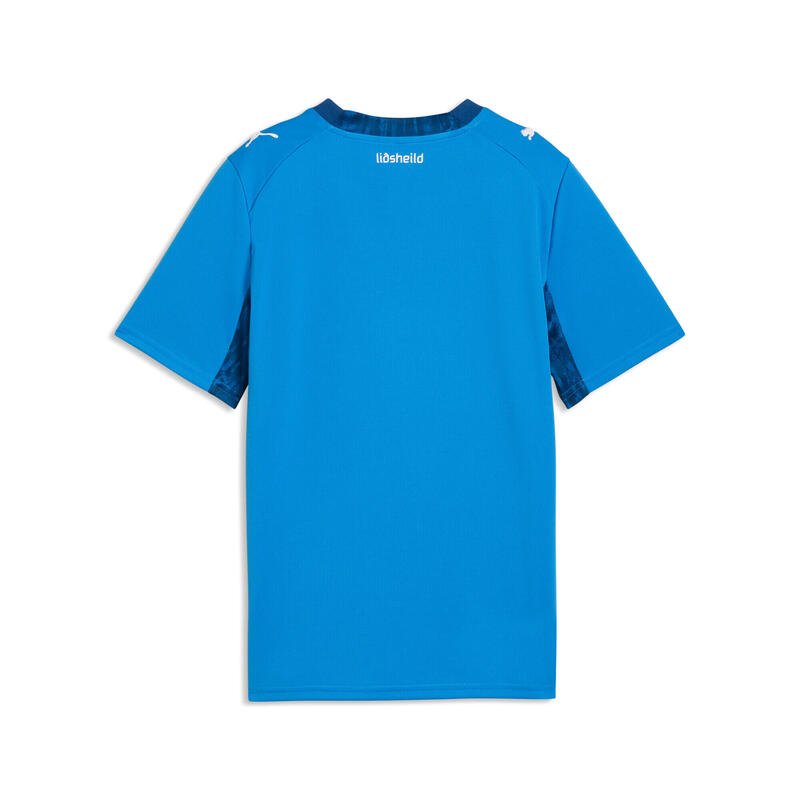 Tricou fotbal copii mânecă scurtă, Island 2026, albastru PUMA