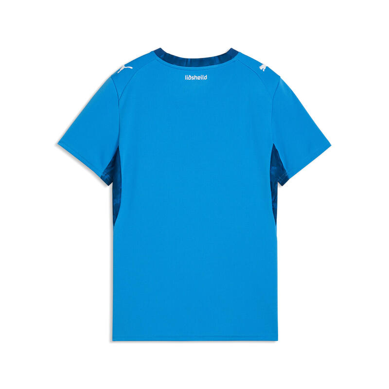 Tricou fotbal femei aerisire, logo echipă 2026, albastru PUMA
