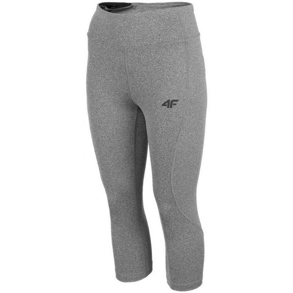 4f - Legging ¾ H4z22 Spdf350 Femme (gris Moyen Chiné) - Legging - Gris|marron - Decathlon