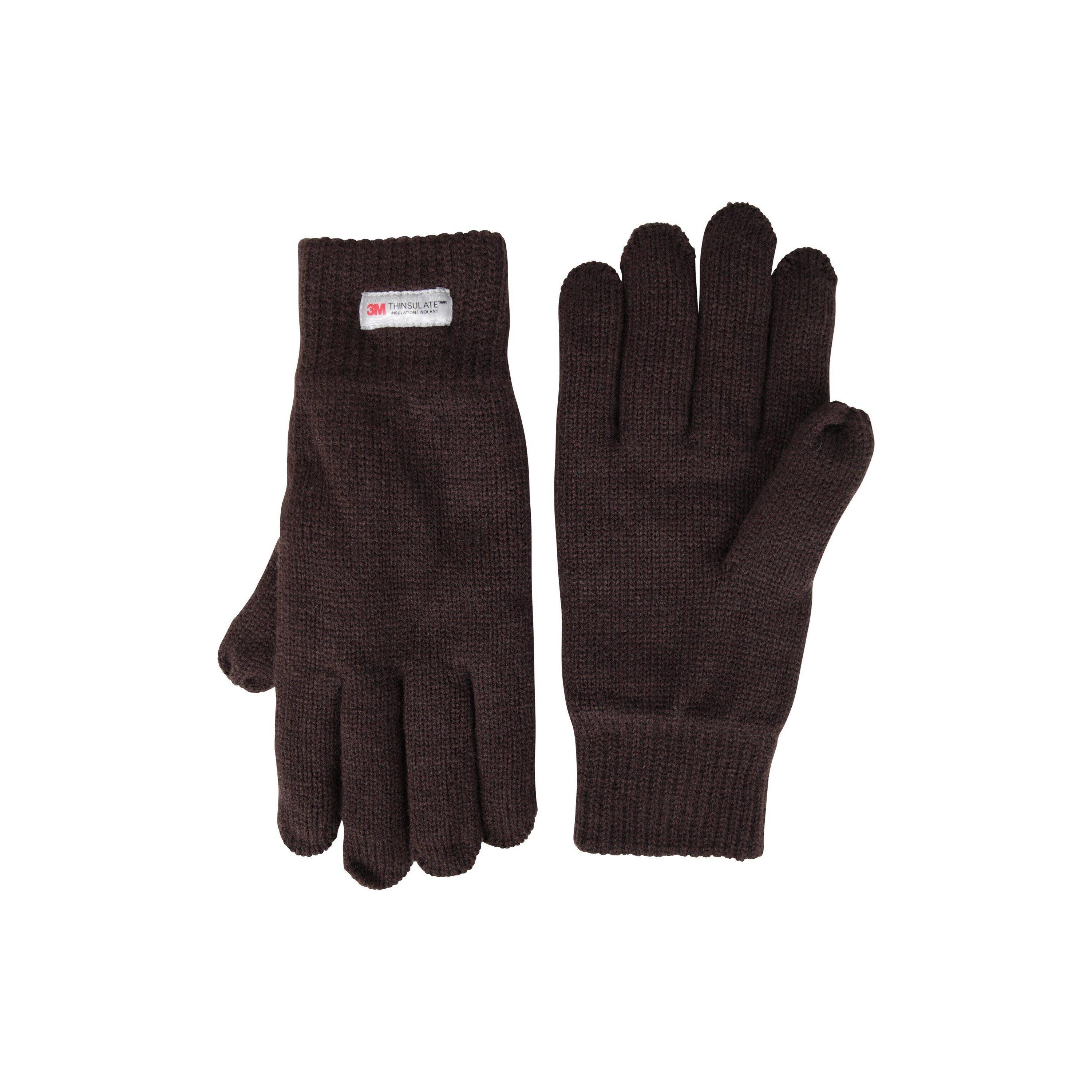 MOUNTAIN WAREHOUSE Mens Thinsulate Knitted Gloves (Dark Brown)