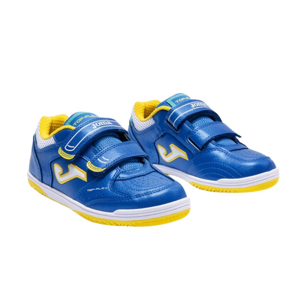 Joma Top Flex JR 2605 Azul Indoor – Zapatillas Fútbol Sala Infantil con Velcro 2/5