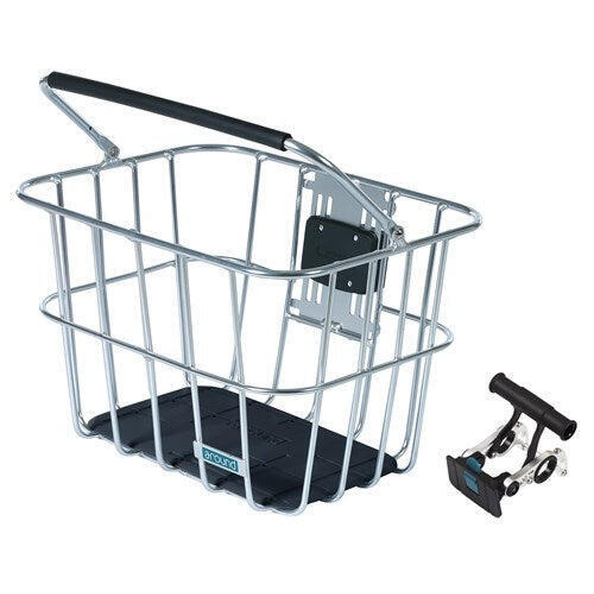 Kosz Around Alu Silver odpinany na kierownicę