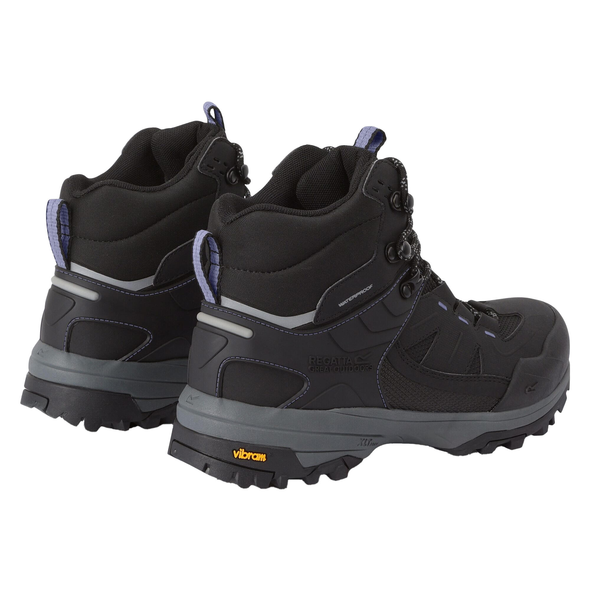Chaussures Montantes De Marche REGEN Femme (Noir / Bleu Lilas) 2/5
