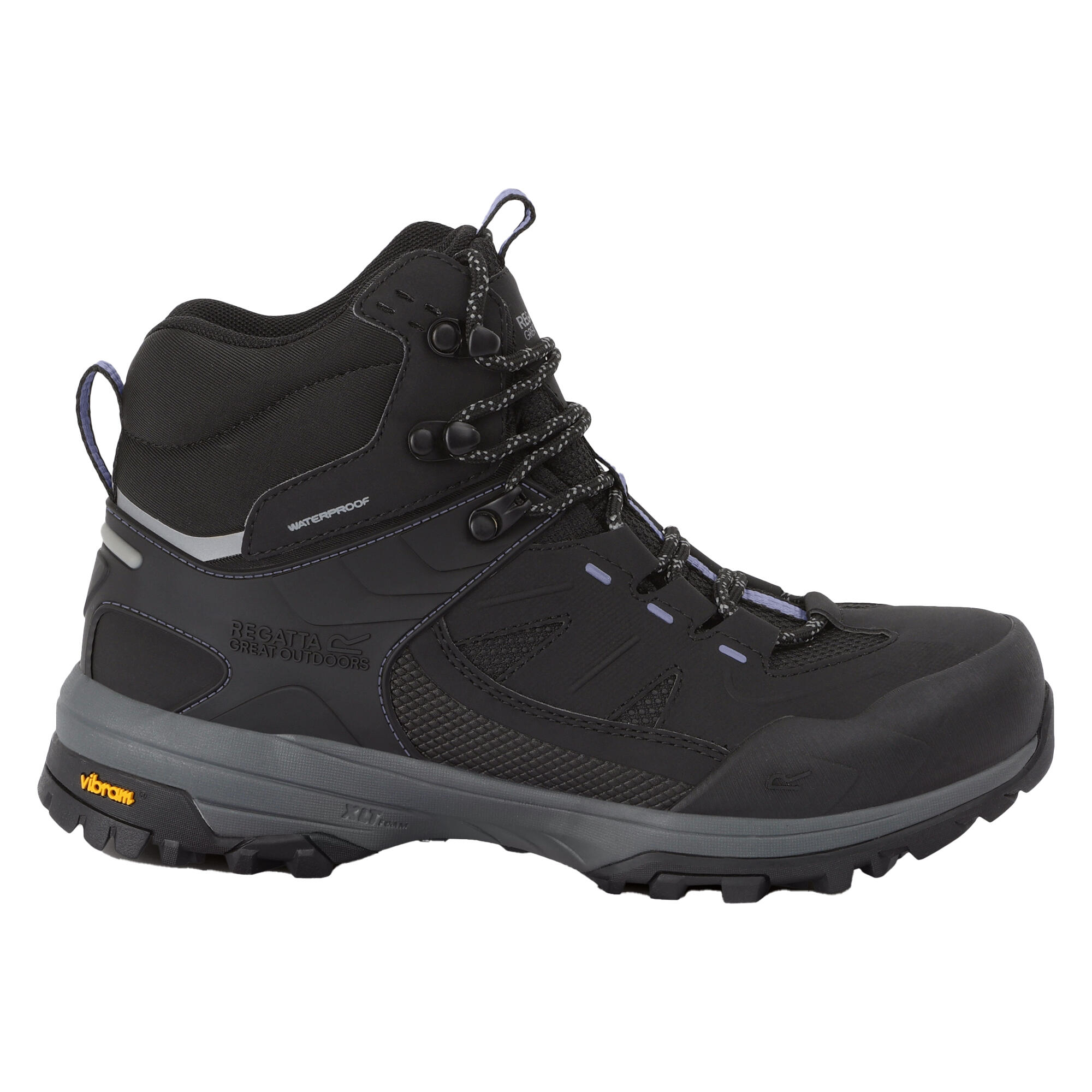 Chaussures Montantes De Marche REGEN Femme (Noir / Bleu Lilas) 4/5