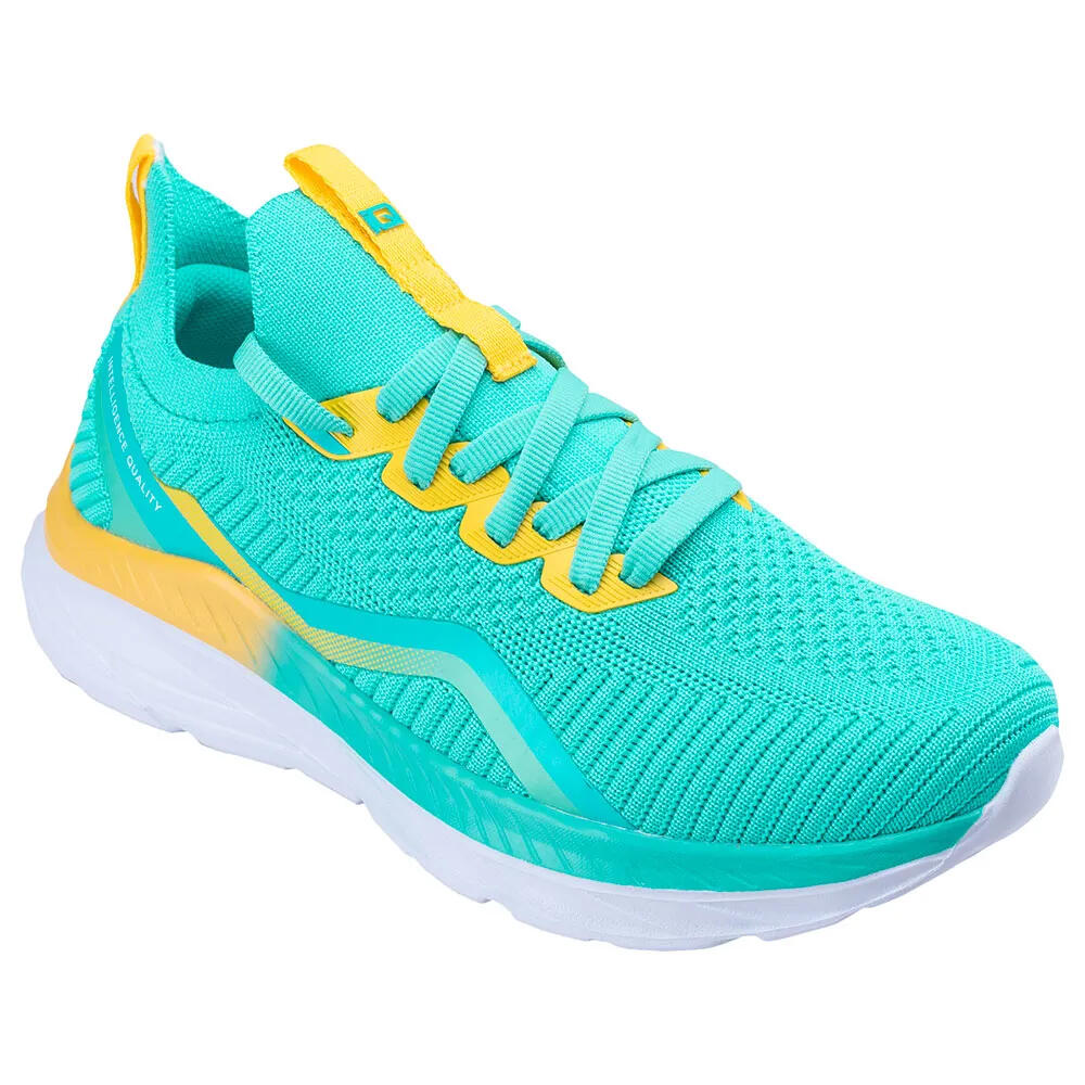 Iq - Baskets Nikori Femme (blanc / Turquoise Vif / Vert Clair Vif) - Chaussures De Sport - Blanc|bleu|jaune|vert - Decathlon