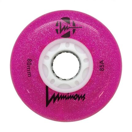 LUMINOUS Inline-Rolle 85A Glitzer Rosa [x4]
