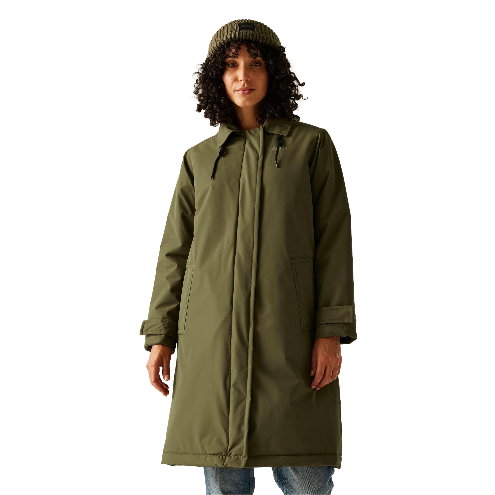 Chaqueta Impermeable Orla Kiely Mac para Mujer Verde Militar, Verde Militar, 4/5