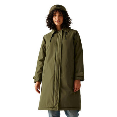Dames orla kiely mac waterdichte jas (stoffige denim)