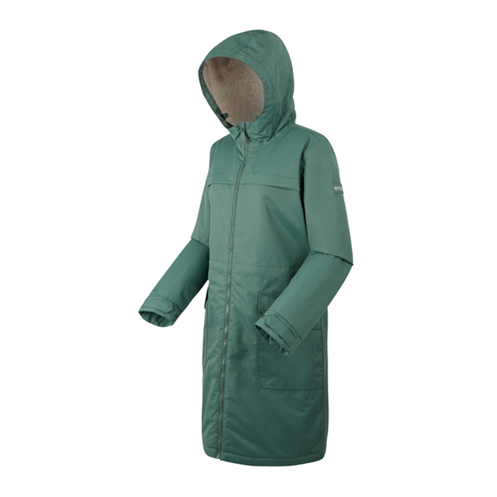 Veste Imperméable ROMINE Femme (Vert Sombre / Vanille Clair) 3/4