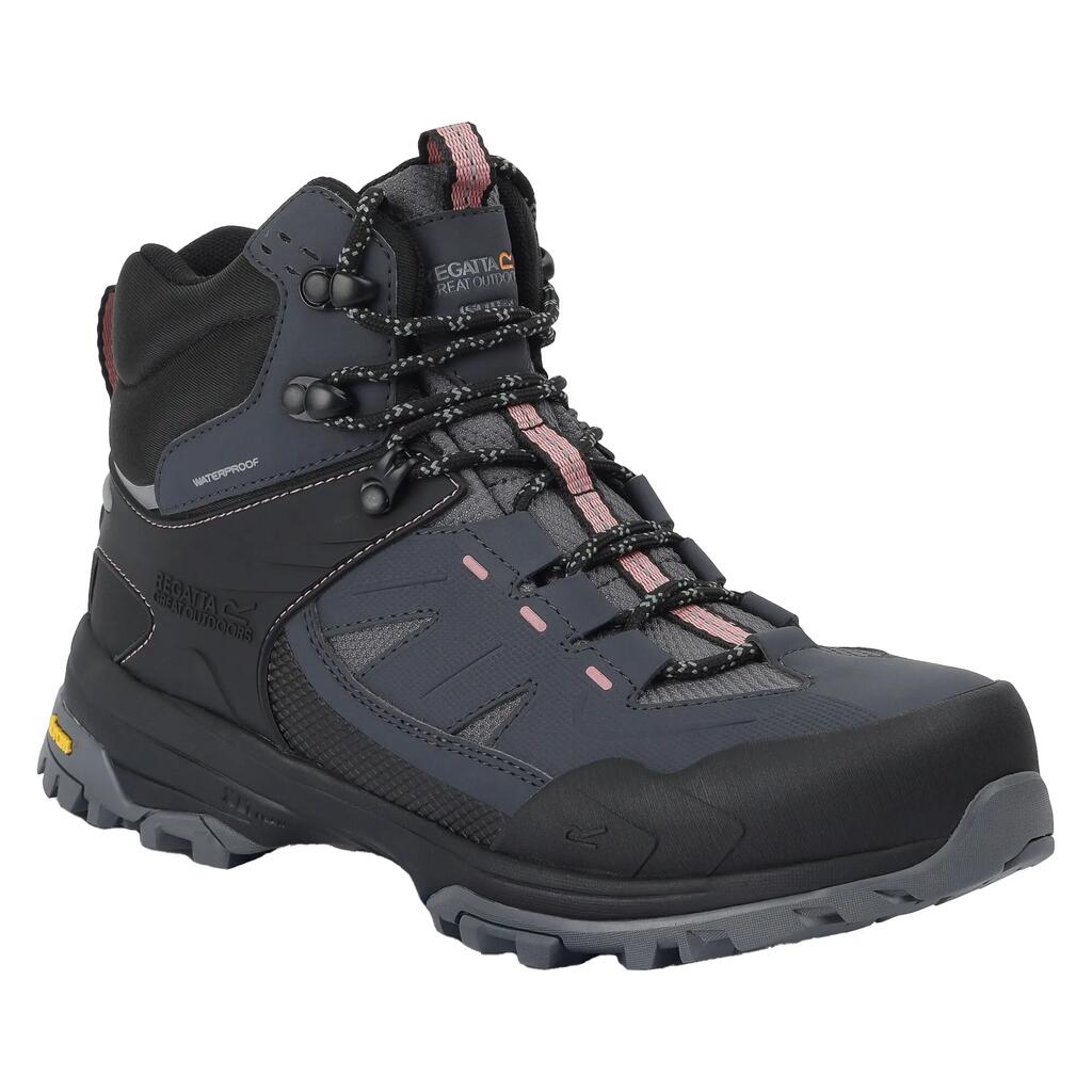 Womens/Ladies Regen Walking Boots (Seal Grey/Dusty Rose)