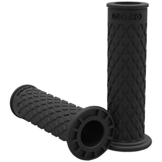 Czarne uchwyty retro Oxford 22mm z gumy