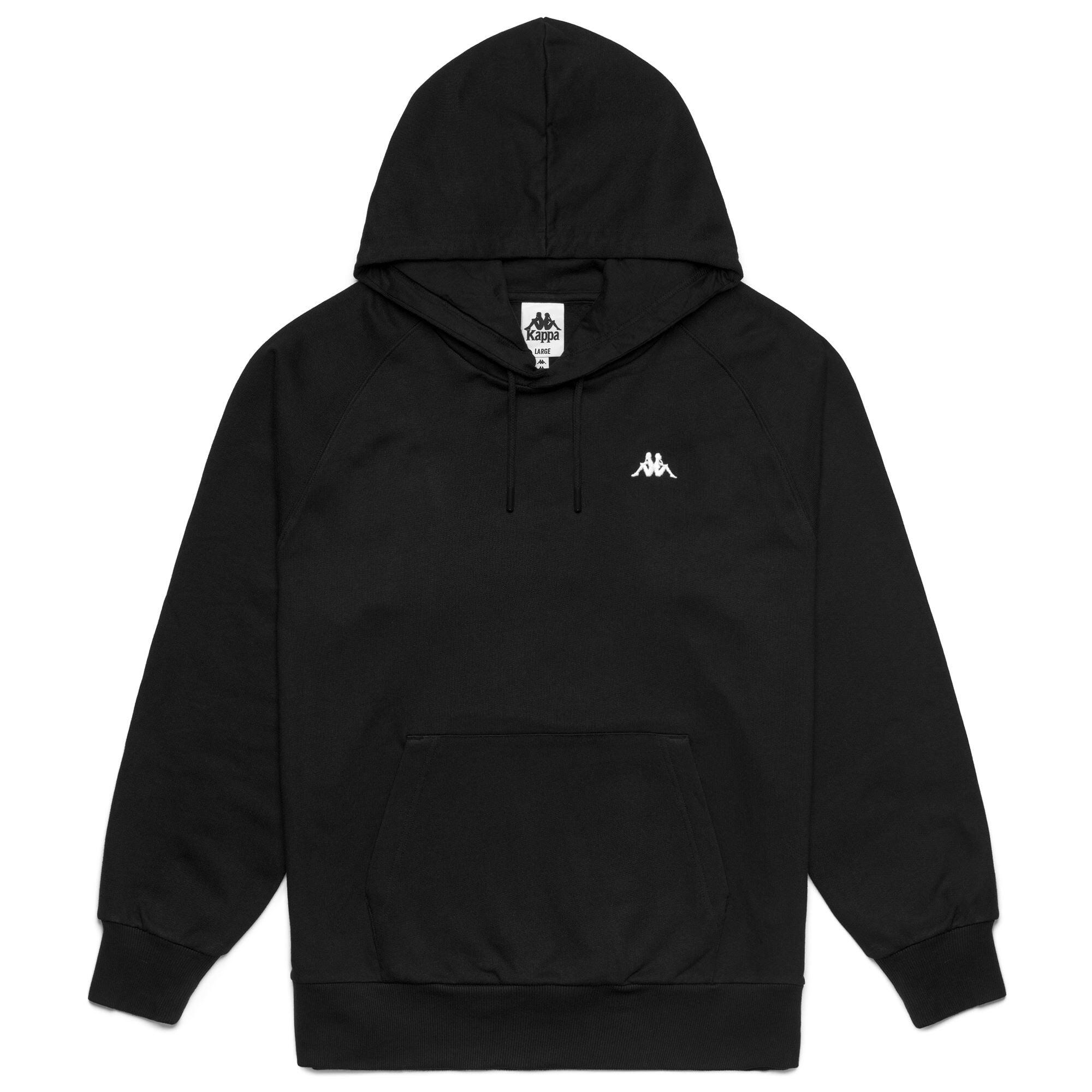 Felpa da uomo in cotone nero da streetwear sportivo 2/3