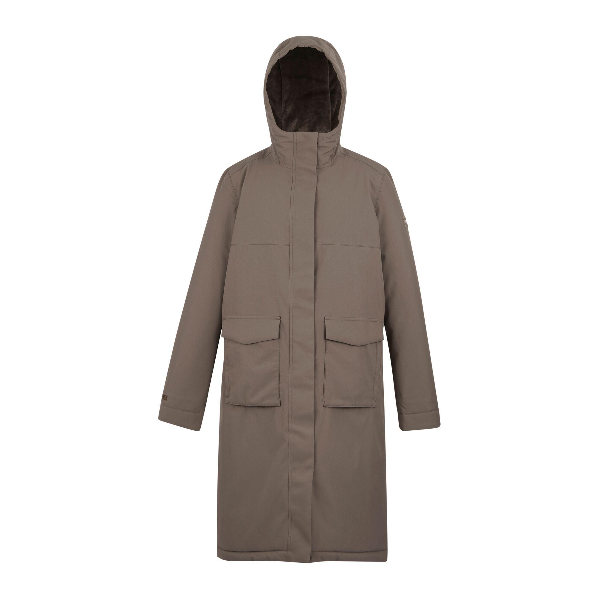 REGATTA Giacca Impermeabile Linea Lunga Donna Regatta Yarli Moka Cacao