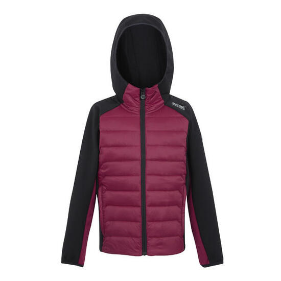 Veste Hybride KIELDER Enfant (Noir / Rouge Sombre)
