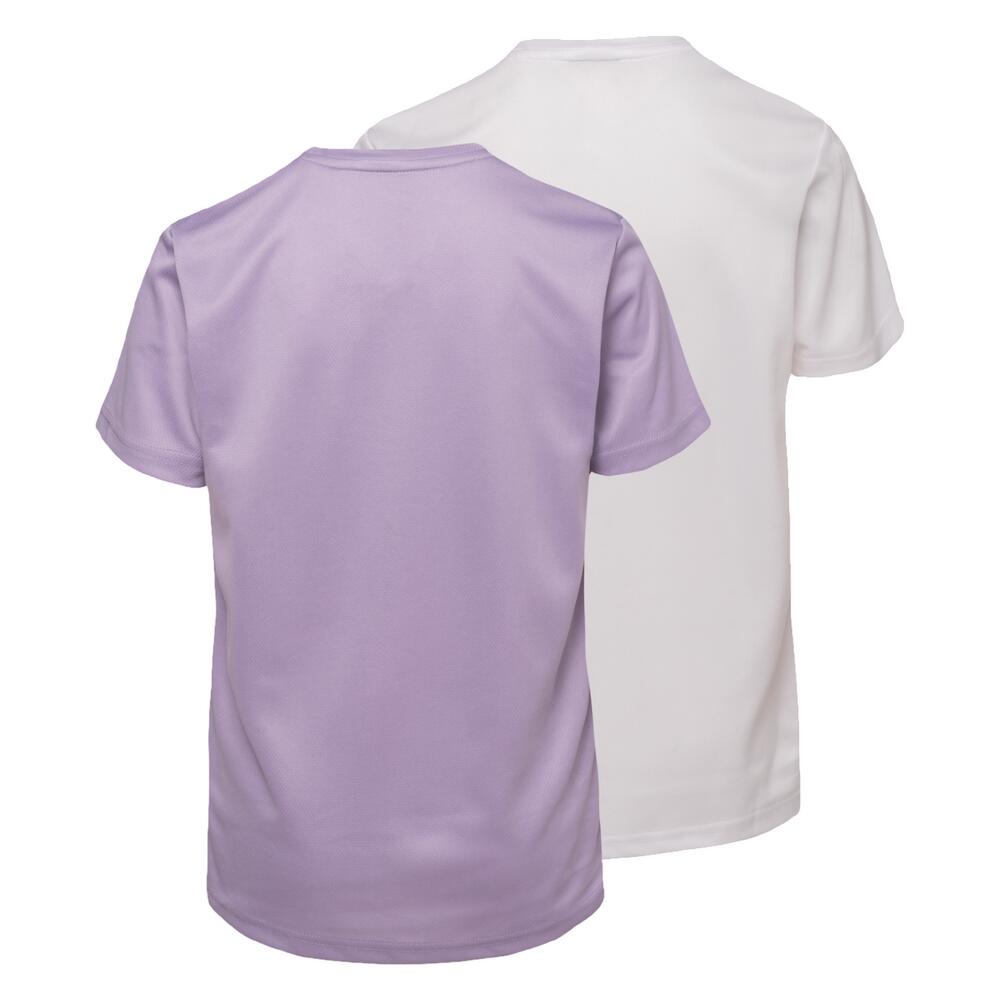 Tshirts Manches Courtes JODIN Enfant (Blanc / Glycine) 2/4
