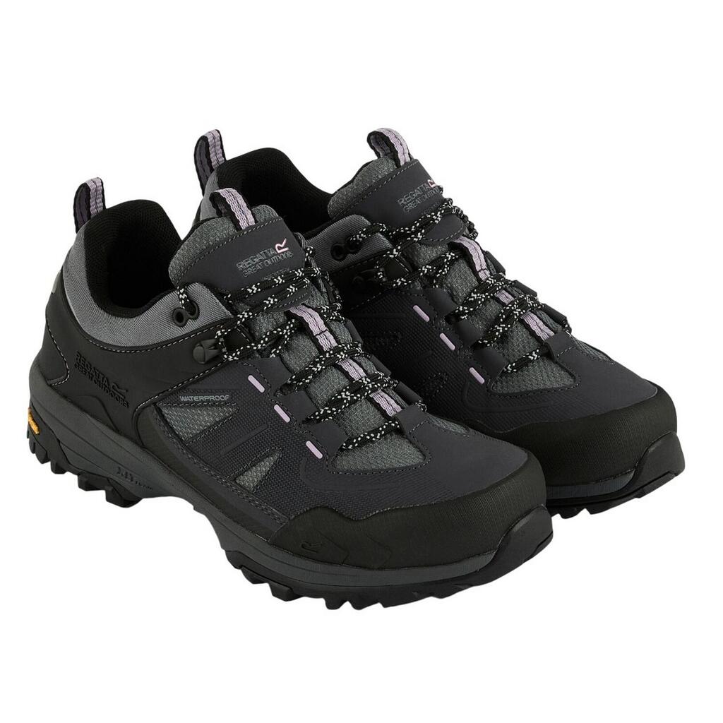 Womens/Ladies Regen Low Walking Shoes (Seal Grey/Dusty Rose)