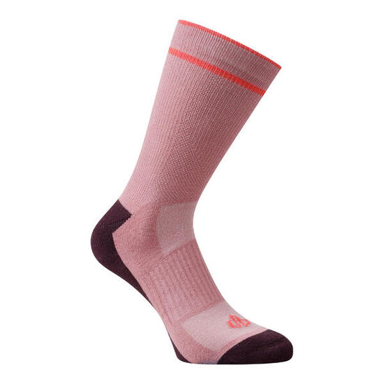 Chaussettes De Marche Rembourrées Et Respirantes Adulte (Rose / Violet Sombre /