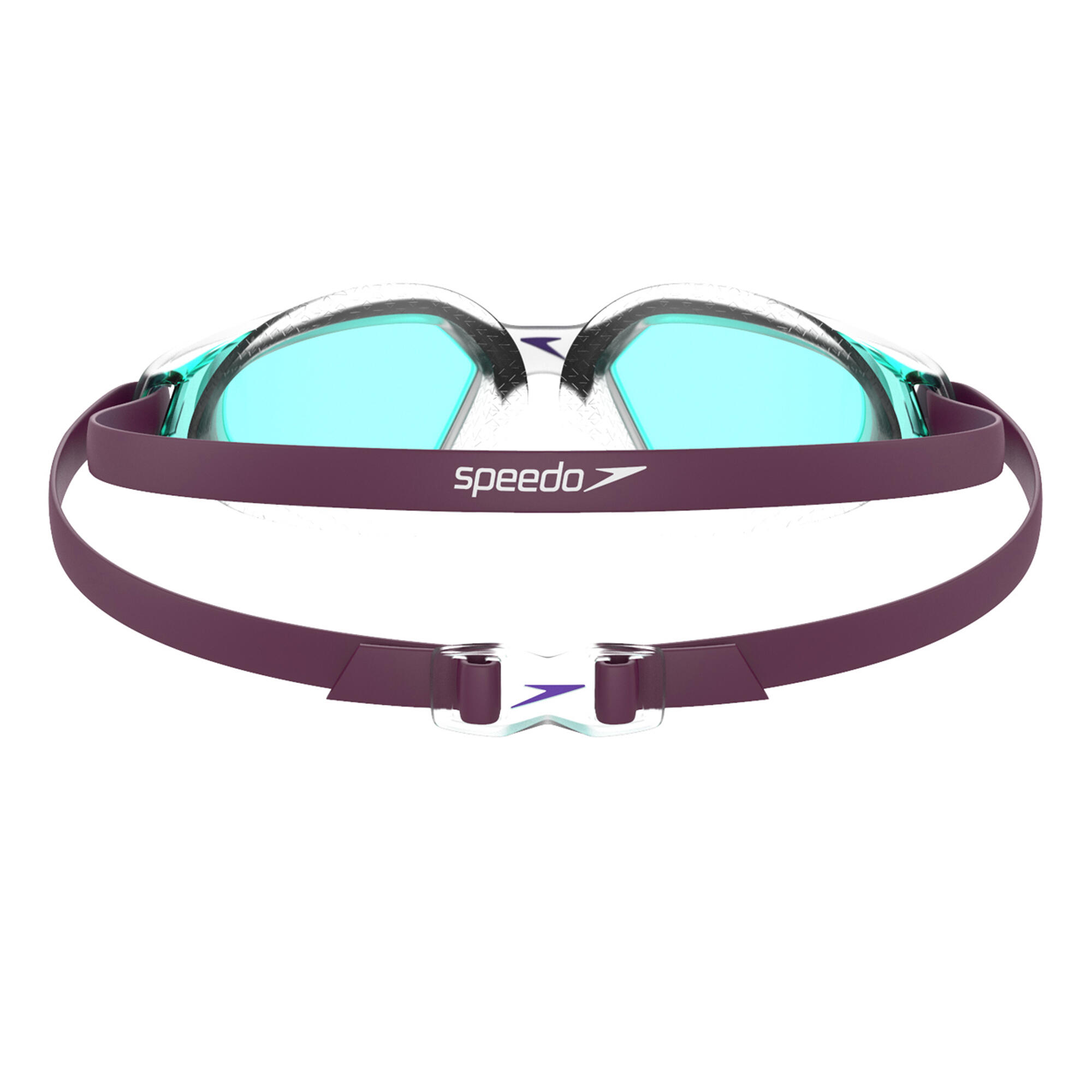 Lunettes De Natation HYDROPULSE Enfant (Prune Sombre / Transparent / Bleu Clair) 2/3