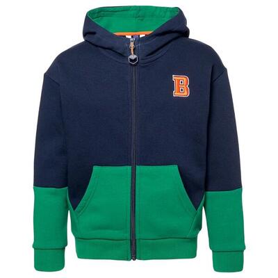 Jongens tamio full zip hoodie (amazon groen/navy blazer)