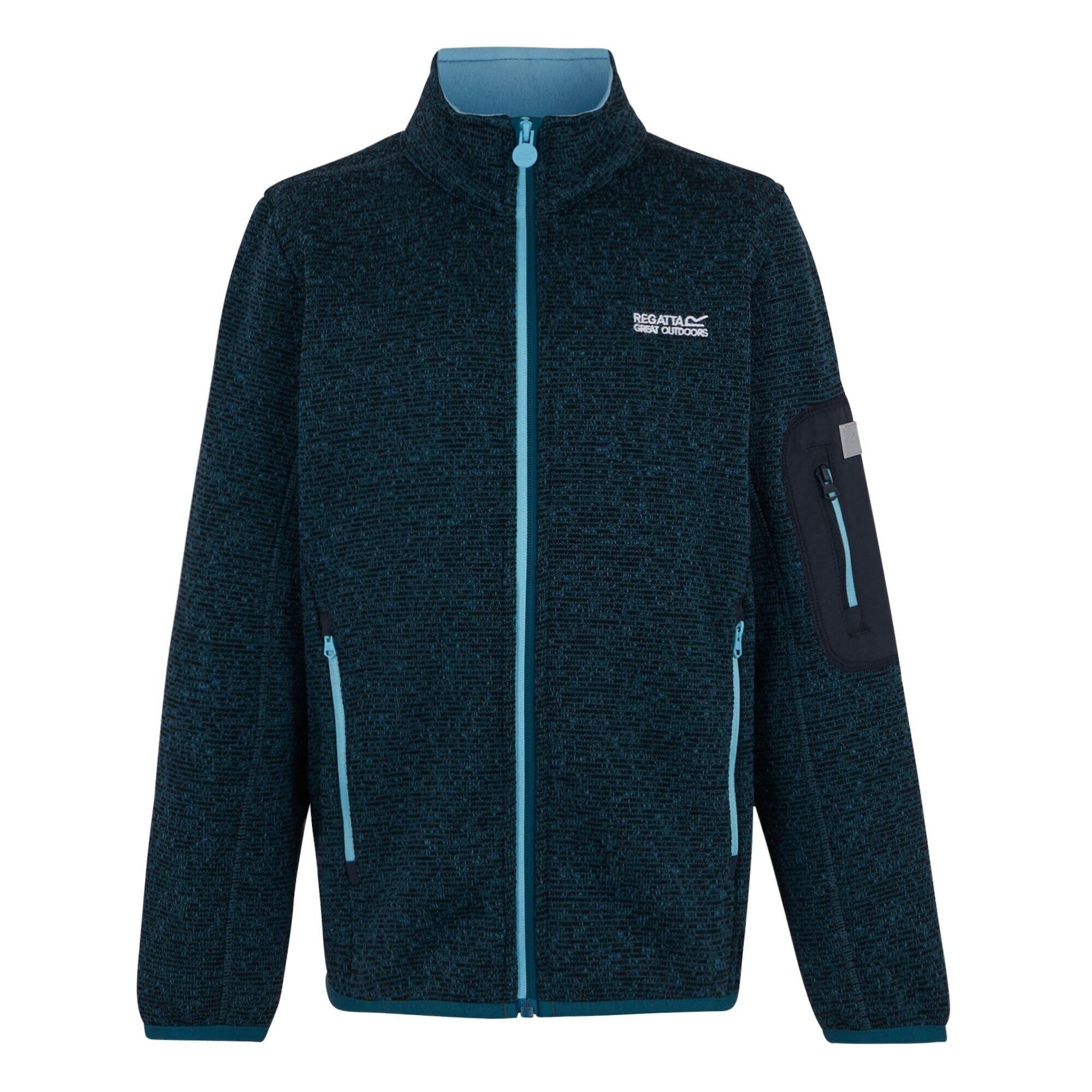 REGATTA Childrens/Kids Newhill Full Zip Fleece Jacket (Moroccan Blue/Nordic Blue)