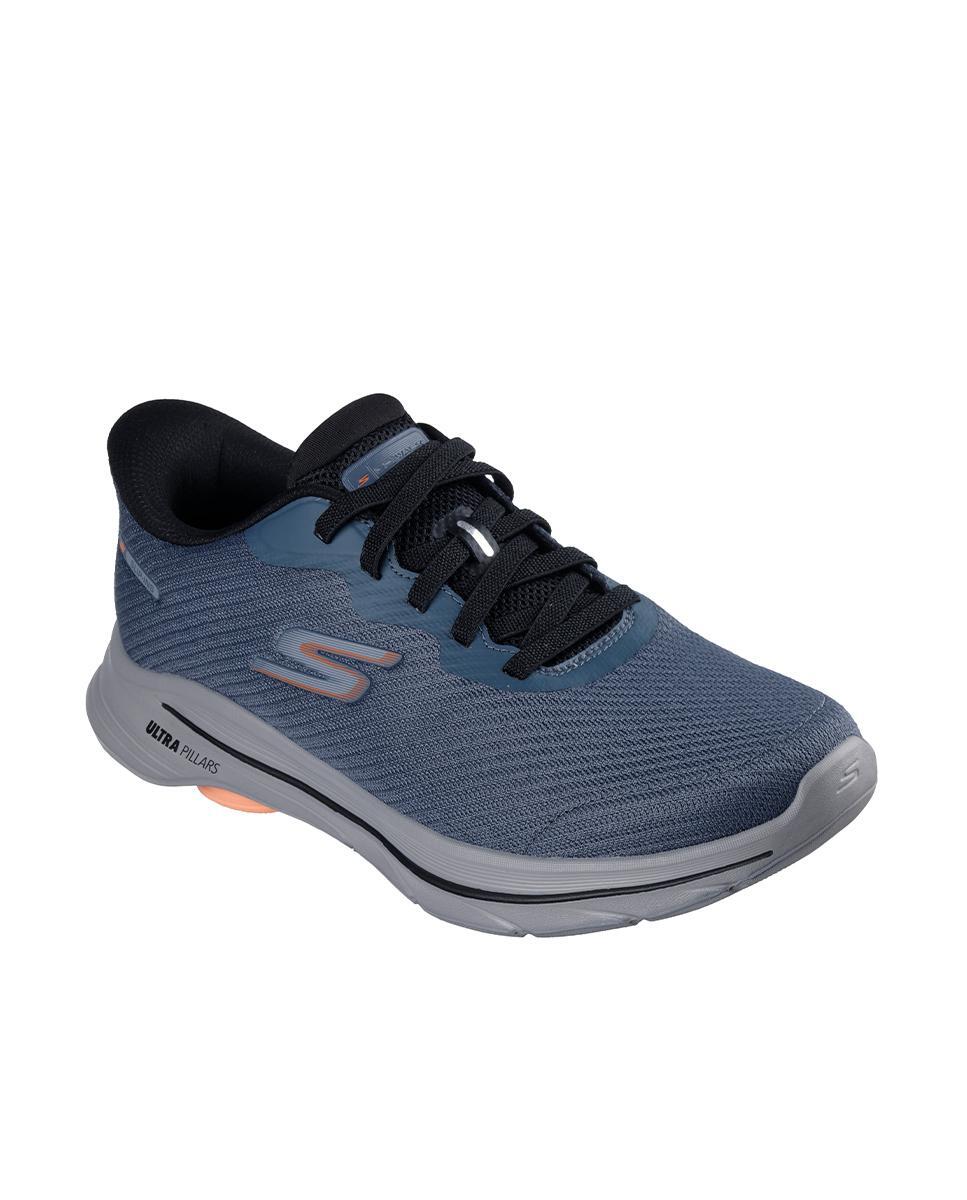 Baskets HOMME Skechers Slip-ins Go Walk 8 Pate BLEU 2/5