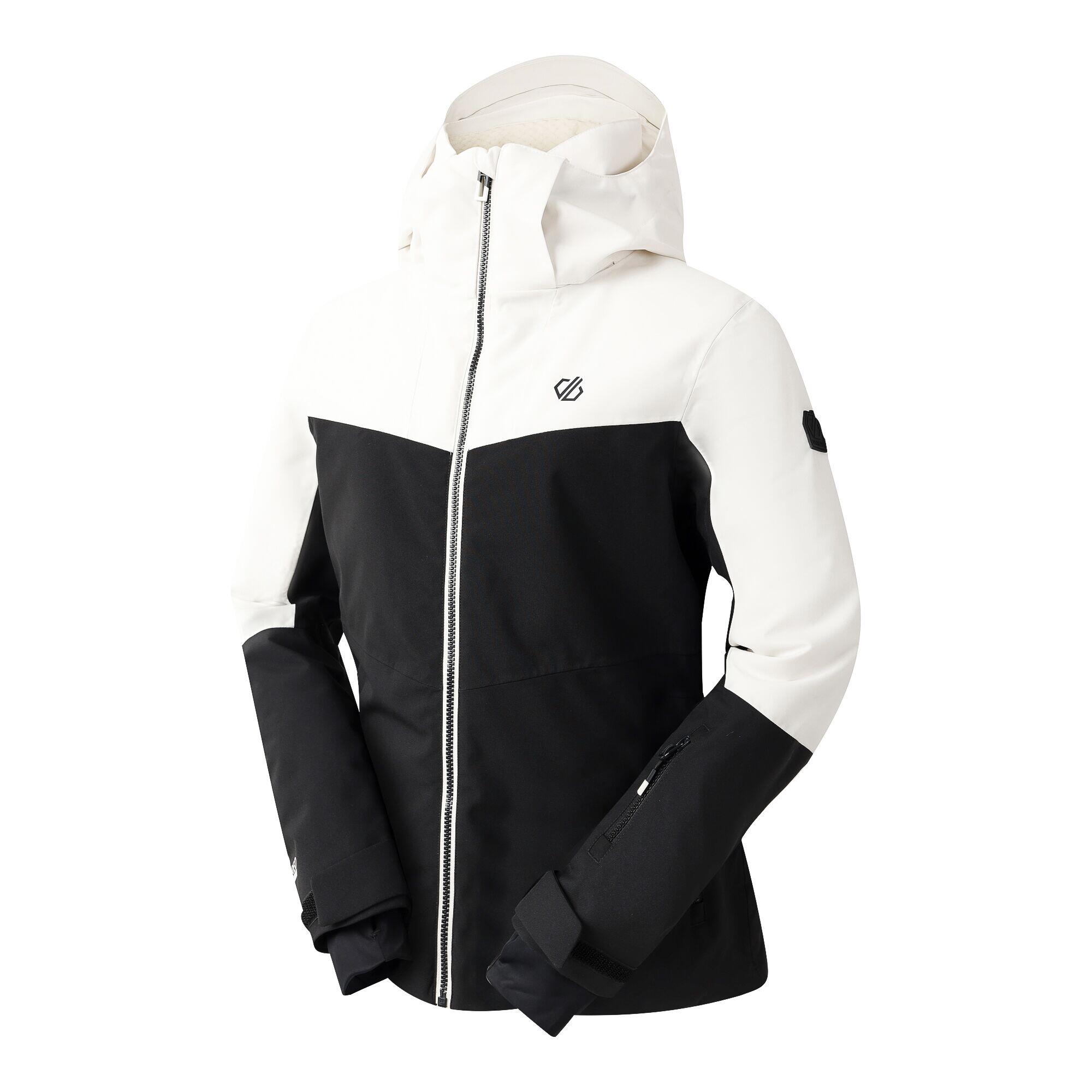 "Iced" Skijacke für , Wasserfest Damen Reiher Weiß/Schwarz 3/5
