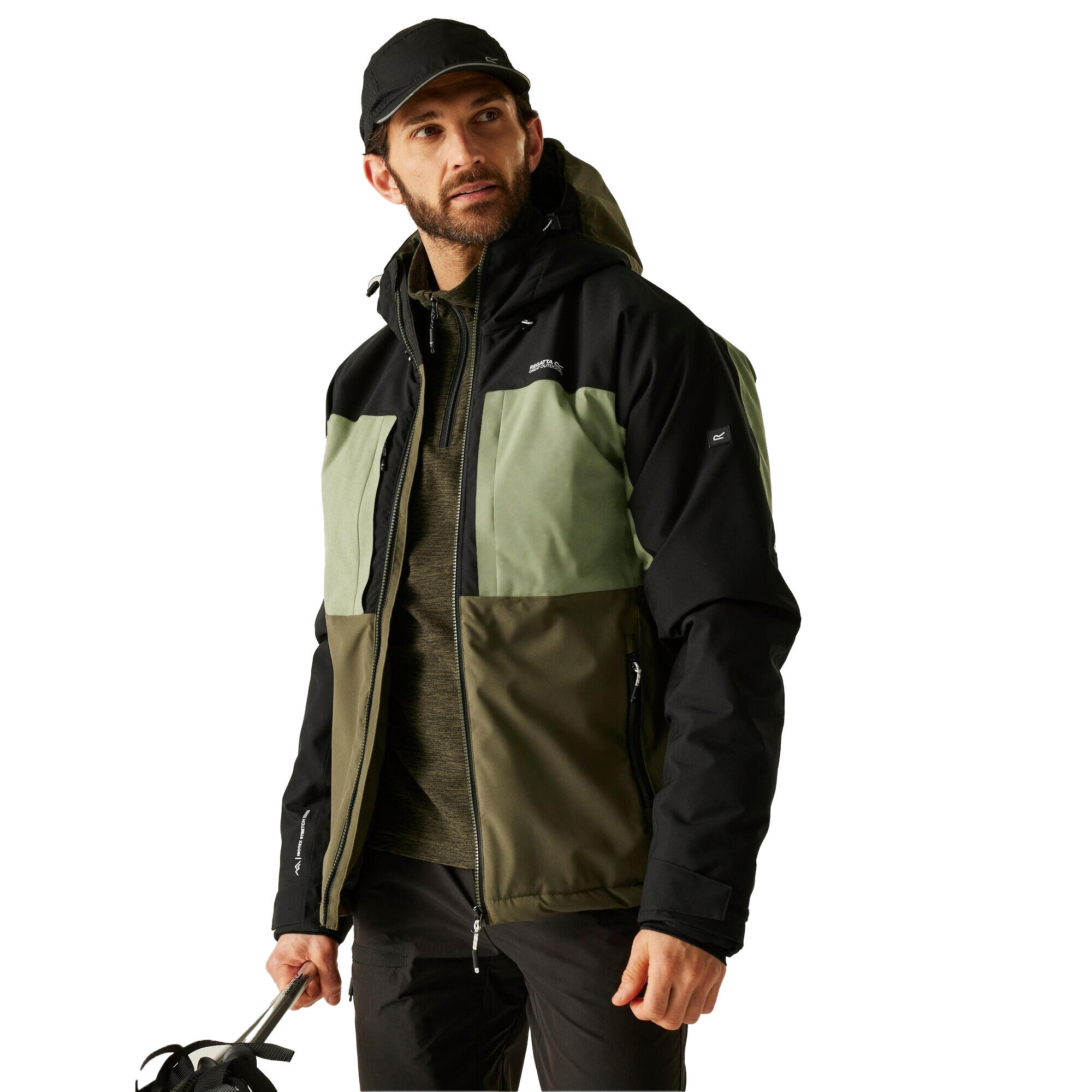 Veste Imperméable MALAND Homme (Kaki / Noir / Vert Kaki Foncé) 4/5
