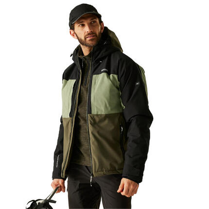 Veste Imperméable À Capuche MALAND Homme (Kaki / Noir / Vert Kaki Foncé)