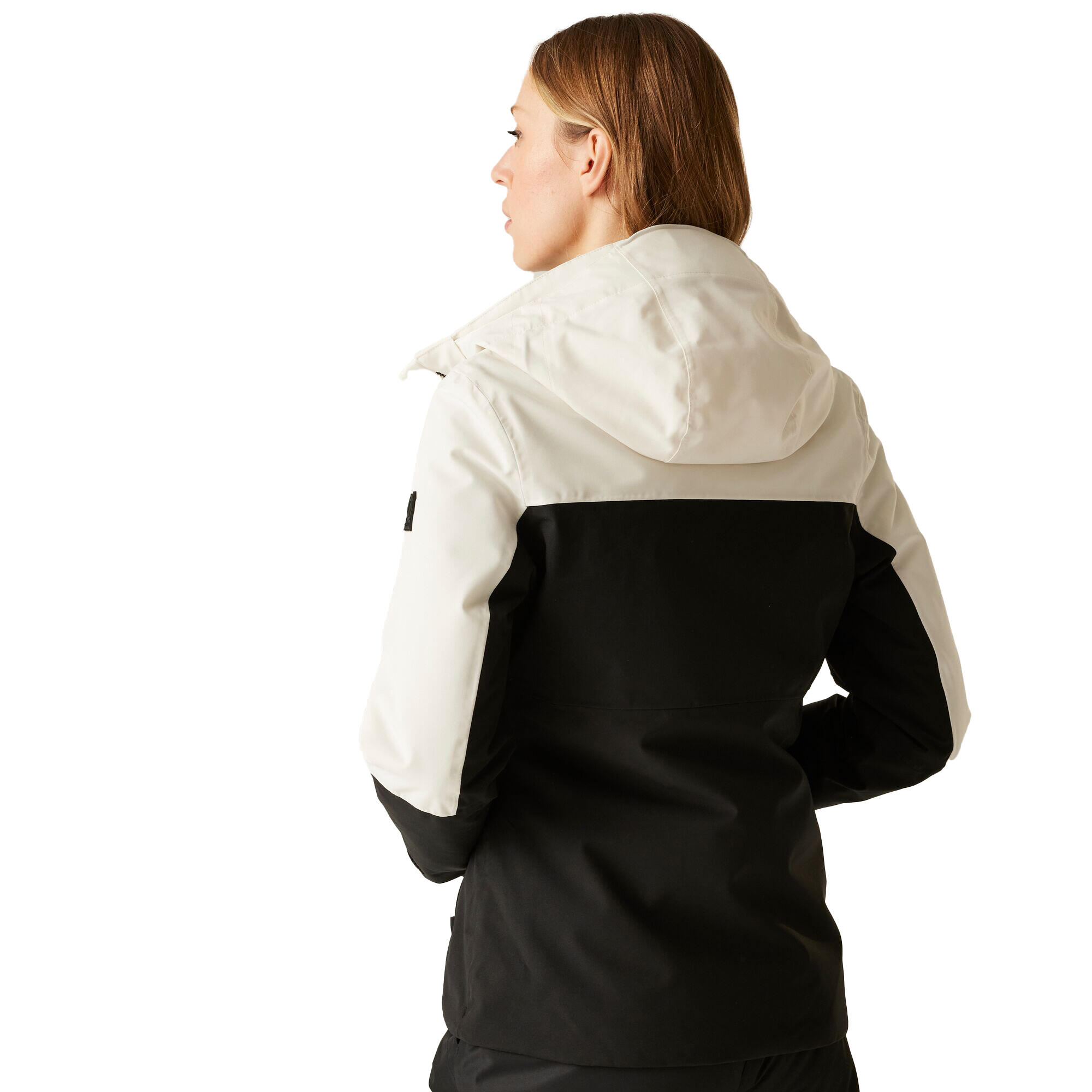 "Iced" Skijacke für , Wasserfest Damen Reiher Weiß/Schwarz 4/5