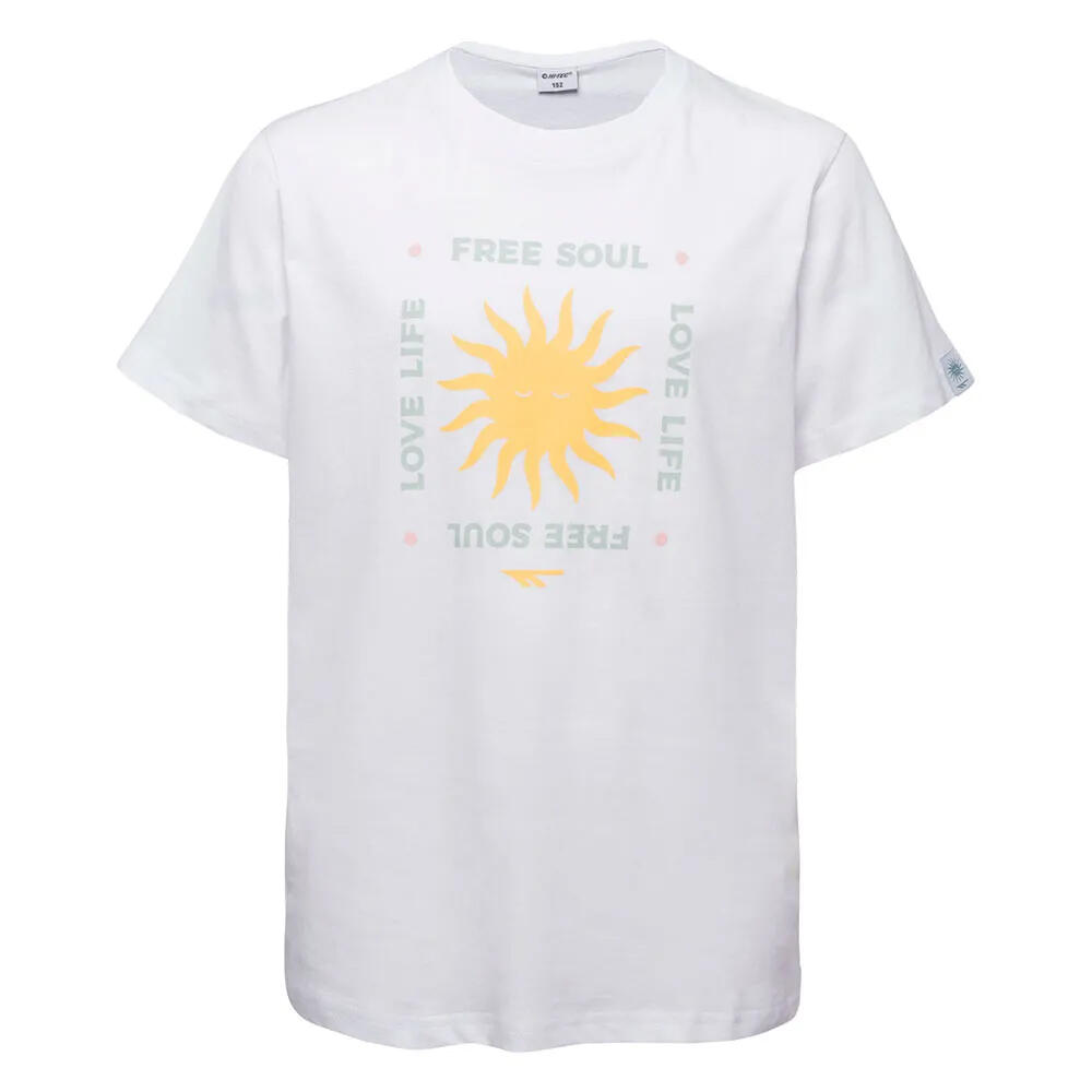 Hi-tec - Tshirt Sunny Enfant (blanc / Sauge) - T-shirt Manches Courtes - Blanc|vert - Decathlon