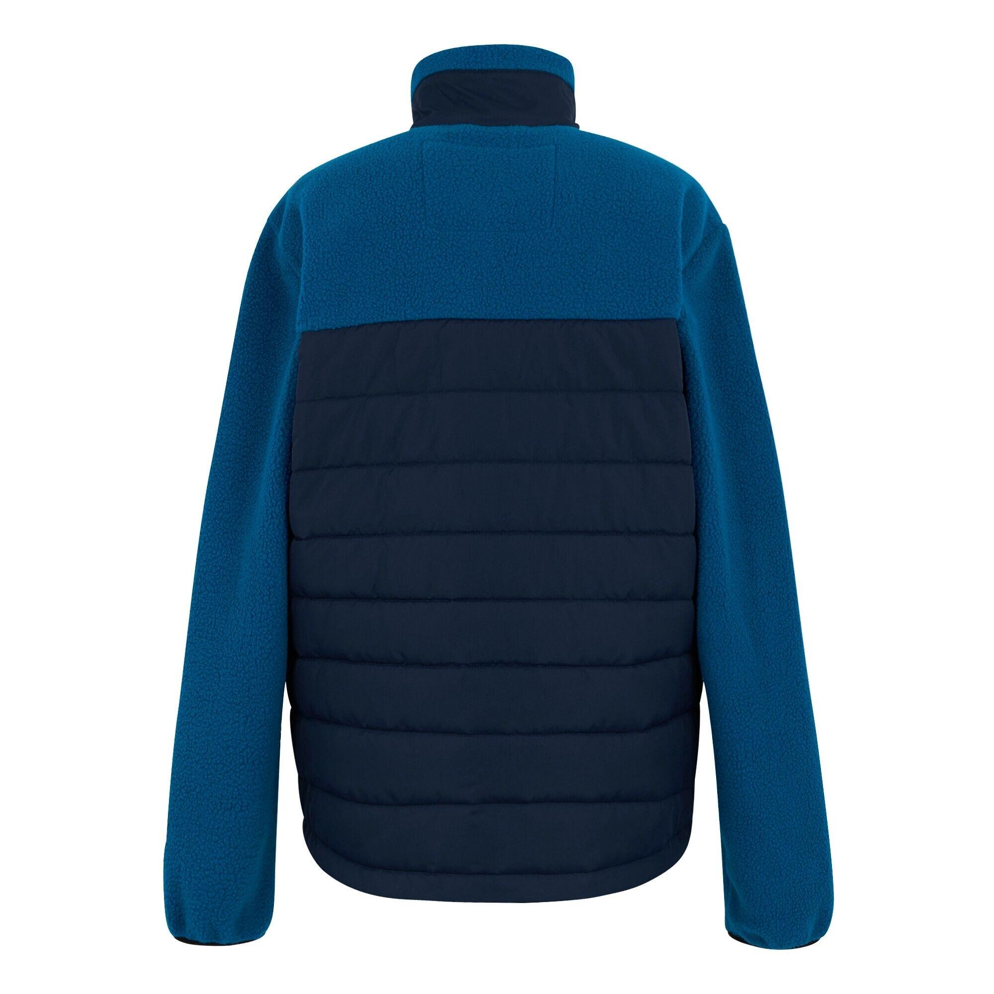 Mens Frankie Borg Full Zip Hybrid Jacket (Navy/Snorkel Blue) 2/5