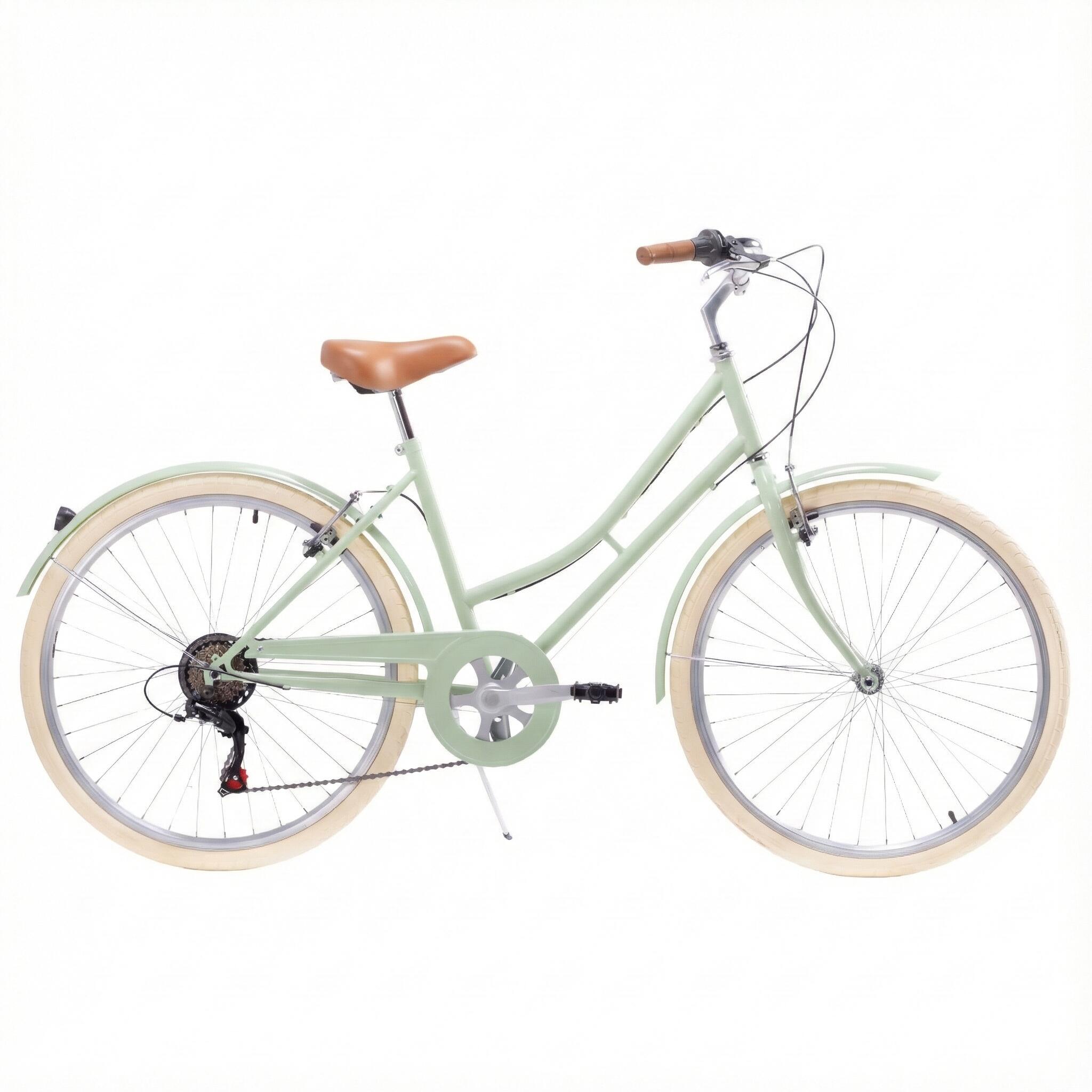 CAPRI BIKES Bicicletta da Passeggio Vintage Capri Valentina 26" 6 Velocità - Verde Pastello