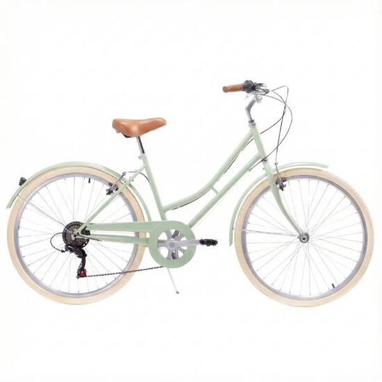 Bicicletta da Passeggio Vintage Capri Valentina 26" 6 Velocità - Verde Pastello