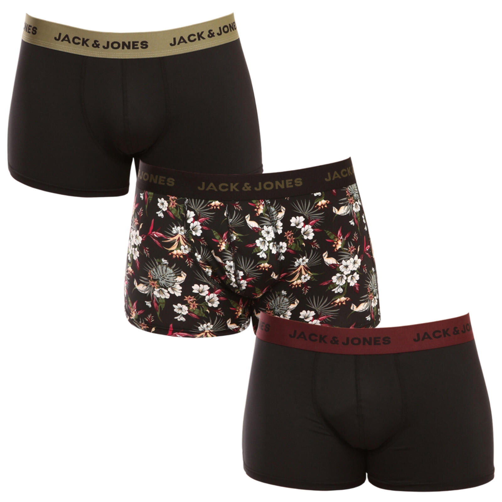 JACK&JONES Pánské boxerky 3PACK (12194284 - black)