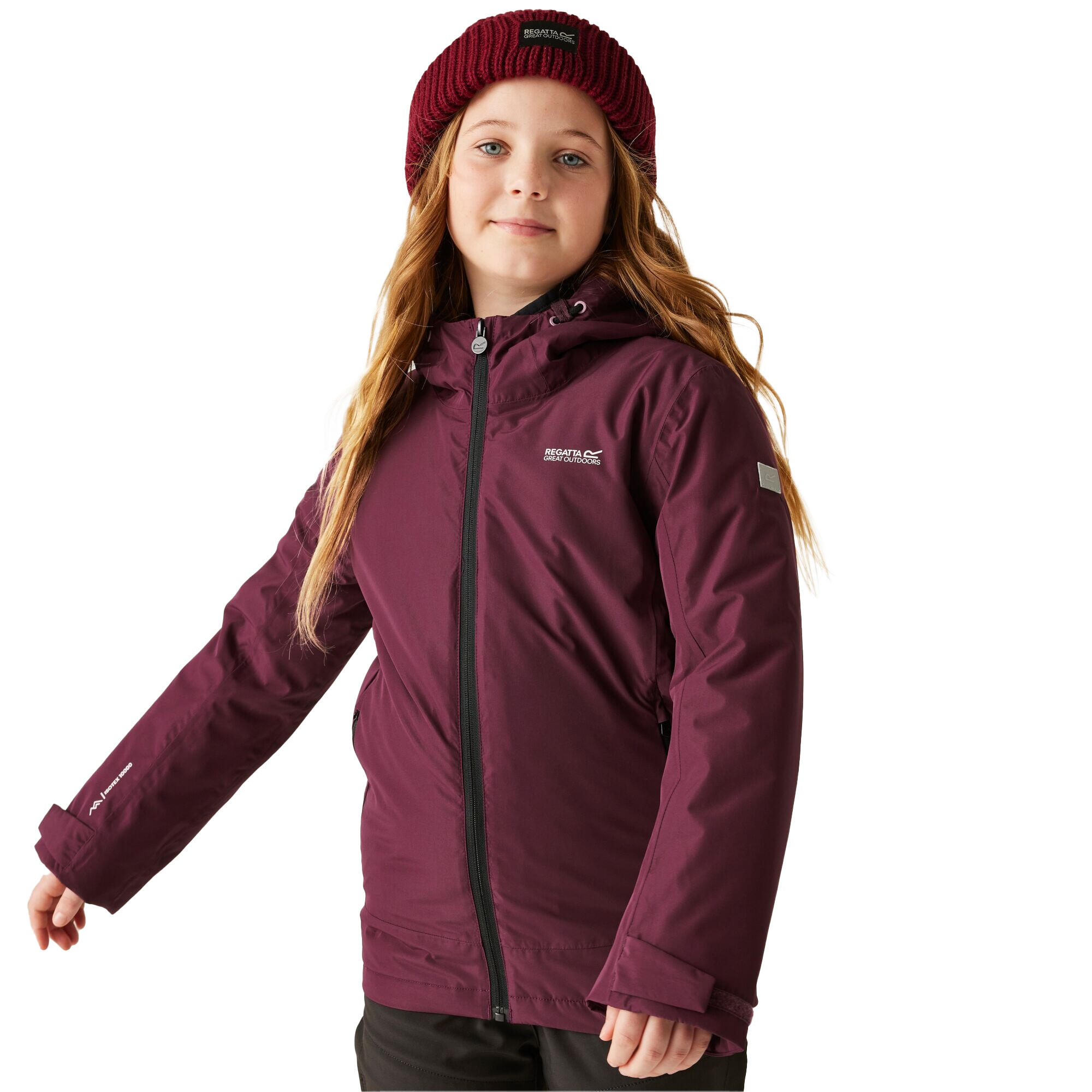 Frelton Waterdichte Jas voor Kinderen/Kinderen (Vijg/Dark Pimento) 3/5