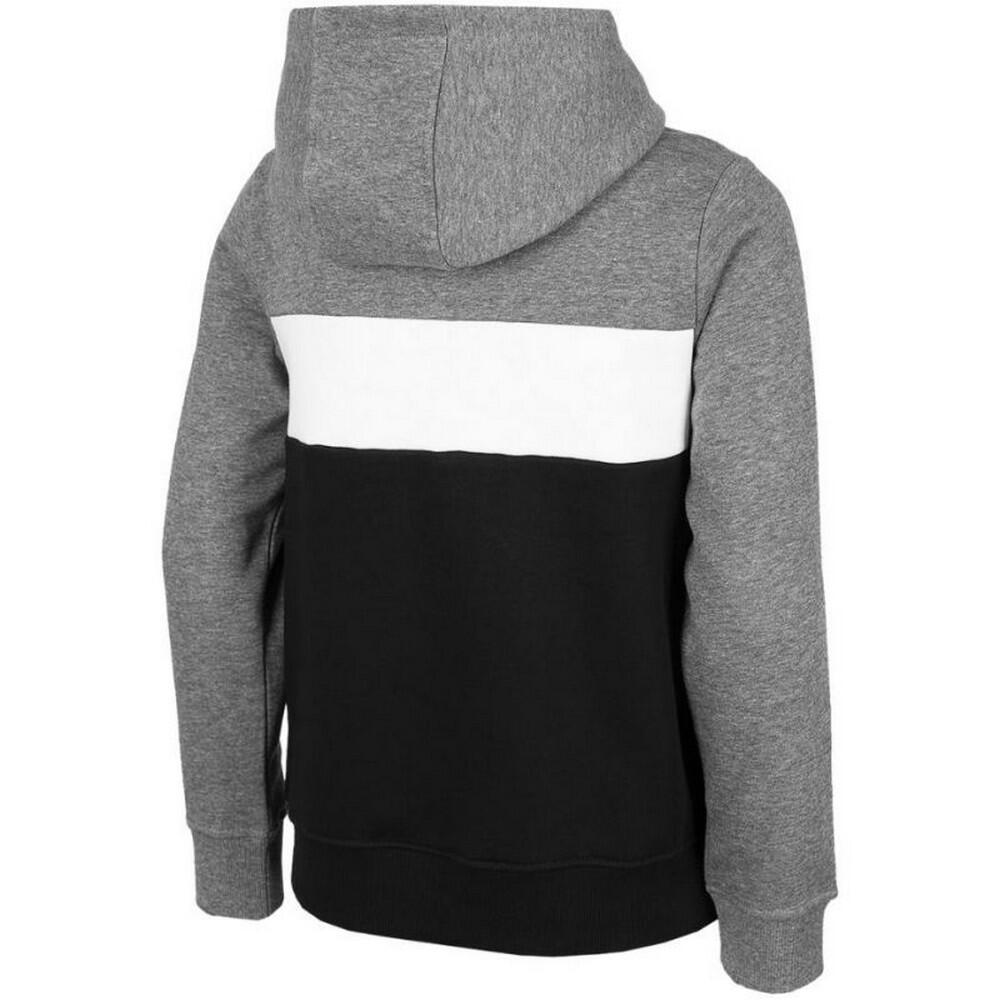 Felpa Con Cappuccio Bambini 4F HJZ22 JBLM003 Nero Grigio Intermedio Mélange 3/4