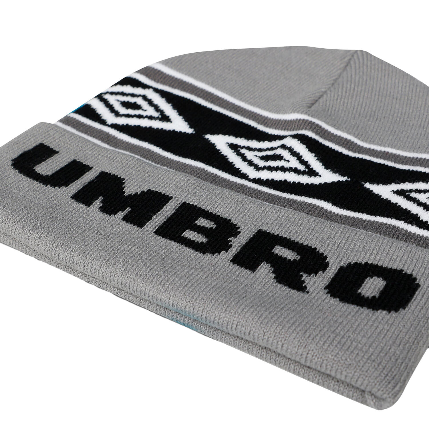 Diamond Knitted Beanie (Ultimate Grey/Black/Brilliant White) 3/3