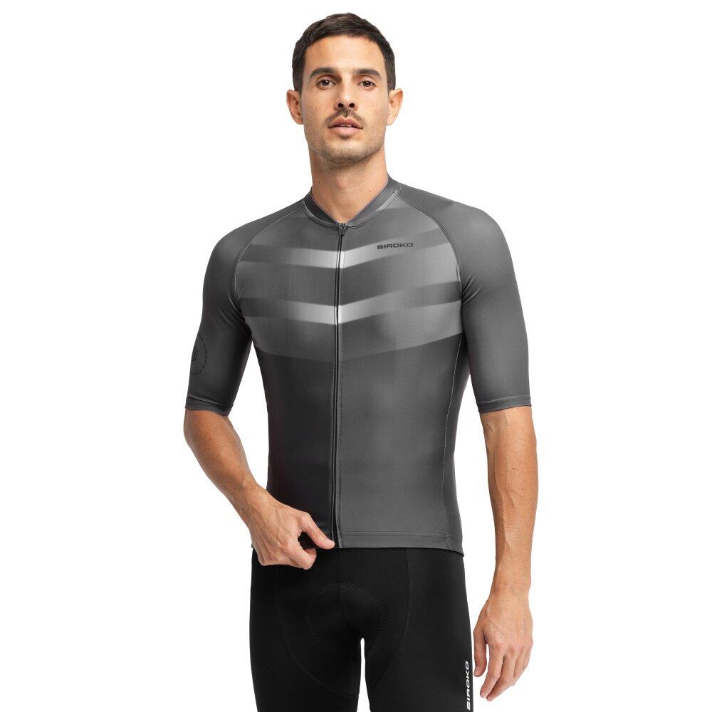 Siroko - Maillot Vélo Manches Courtes Homme Cyclisme M2 Morcuera Noir - Maillot Manches Courtes - Noir - Decathlon